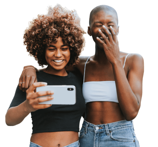 black beautiful ladies smiling